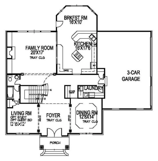 Main Floor Plan for House Plan #399450