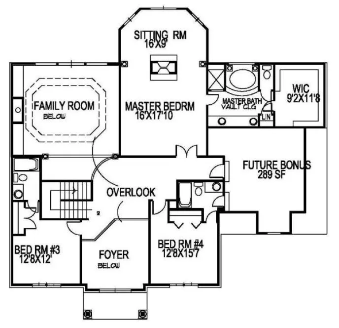 Second Floor Plan for House Plan #399450