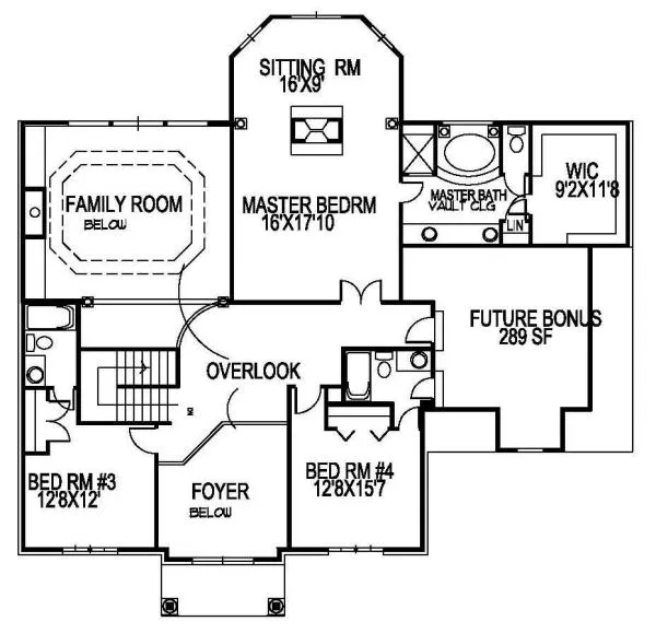 Second Floor Plan for House Plan #399450