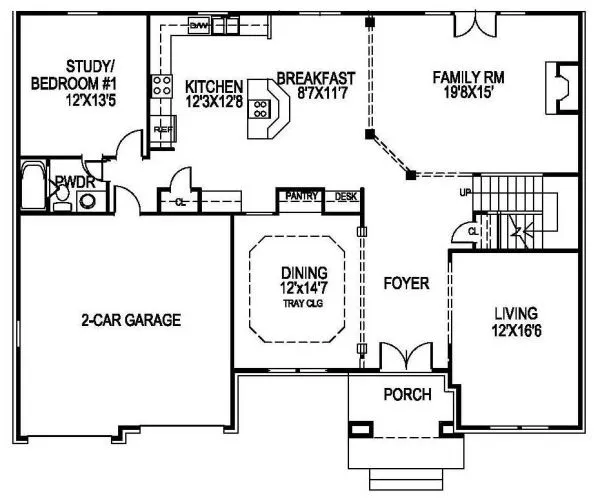 Main Floor Plan for House Plan #390550