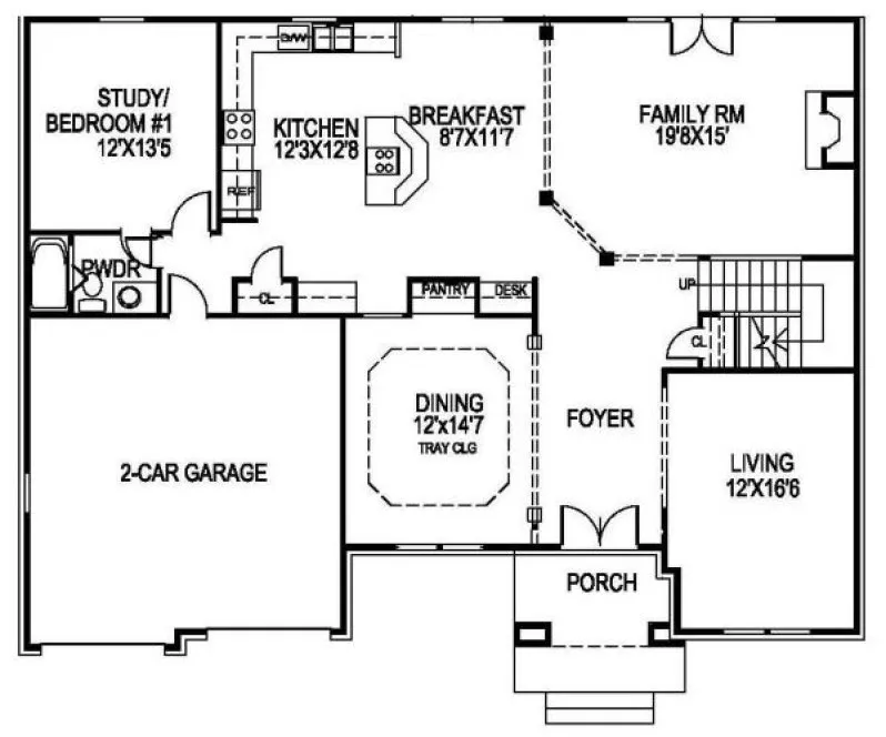 Main Floor Plan for House Plan #390550