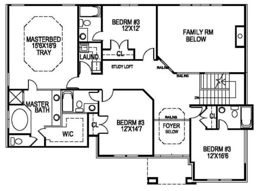 Second Floor Plan for House Plan #390550