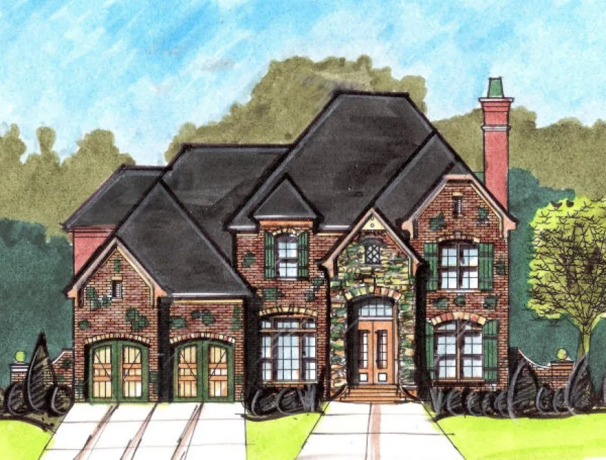 Full Rendering for House Plan #390550