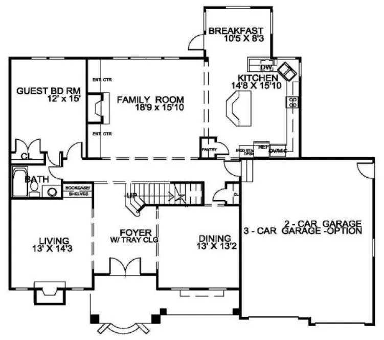 Main Floor Plan for House Plan #391550