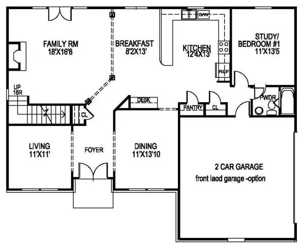 Main Floor Plan for House Plan #393550