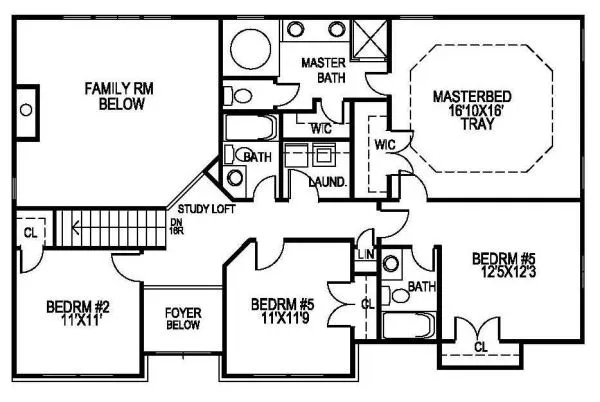 Second Floor Plan for House Plan #393550