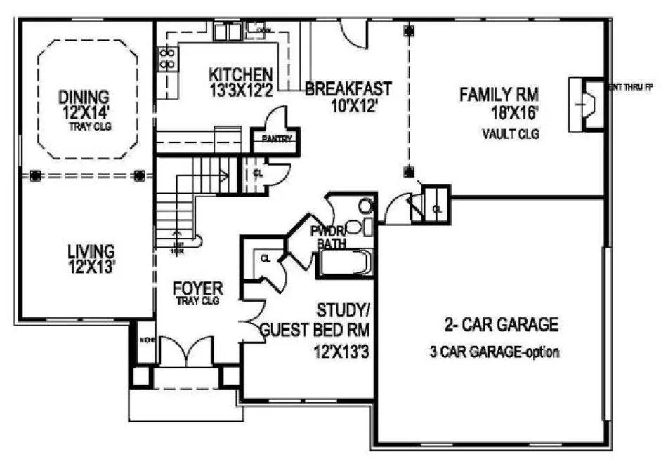 Main Floor Plan for House Plan #394550