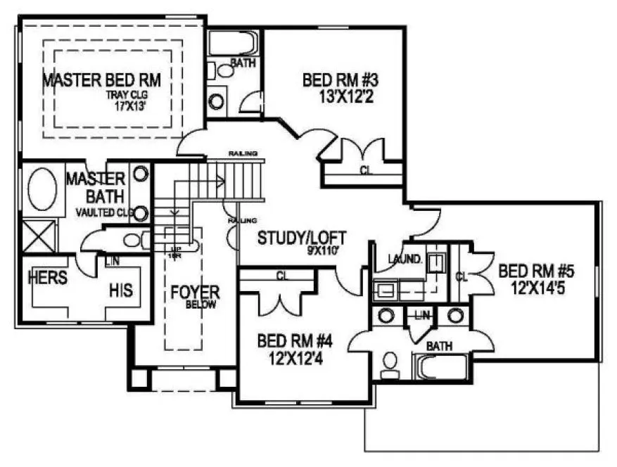 Second Floor Plan for House Plan #394550
