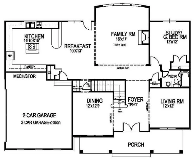 Main Floor Plan for House Plan #395550