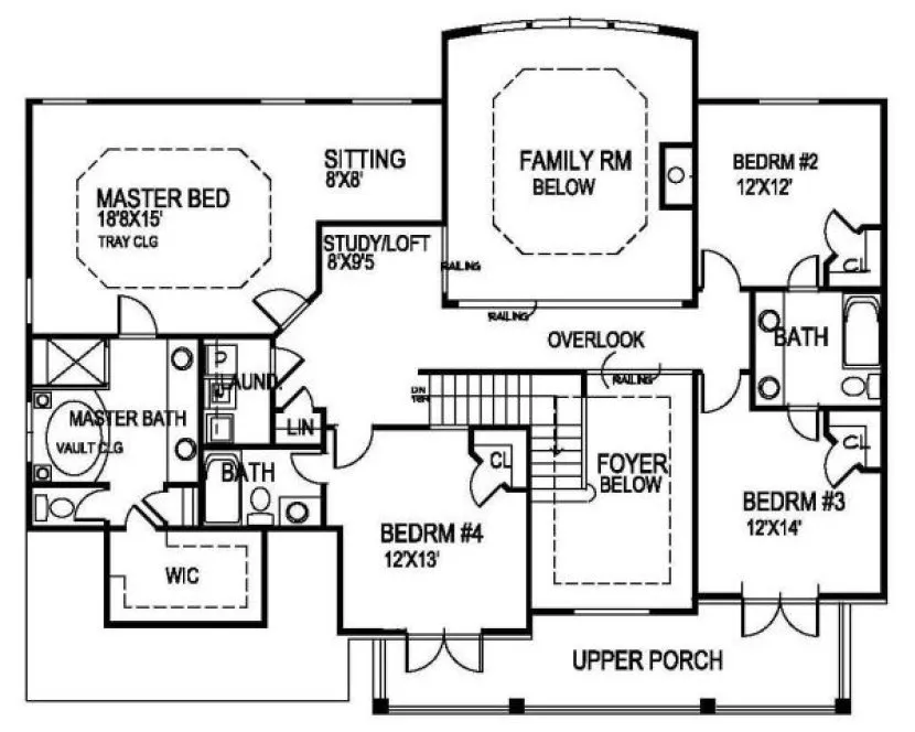 Second Floor Plan for House Plan #395550