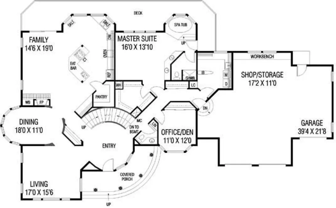Main Floor Plan for House Plan #163533