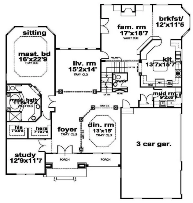 Main Floor Plan for House Plan #396550