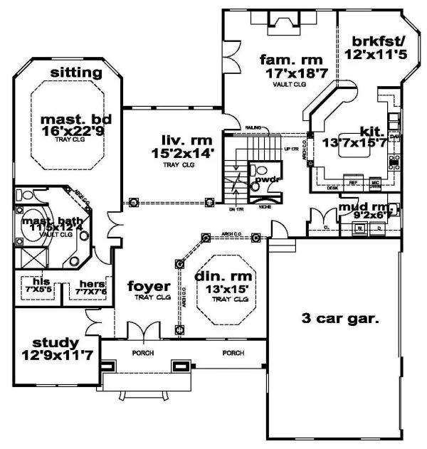 Main Floor Plan for House Plan #396550