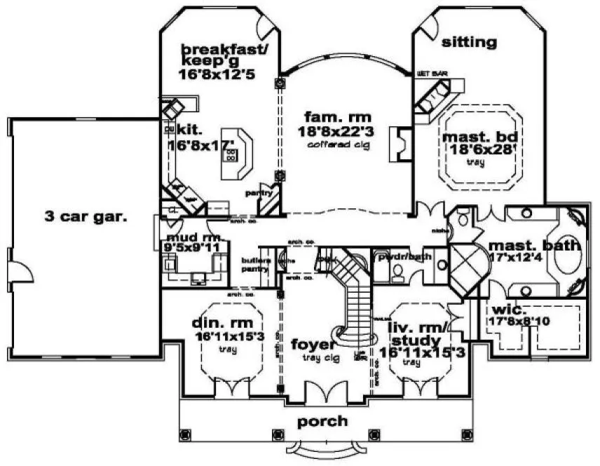 Main Floor Plan for House Plan #397550