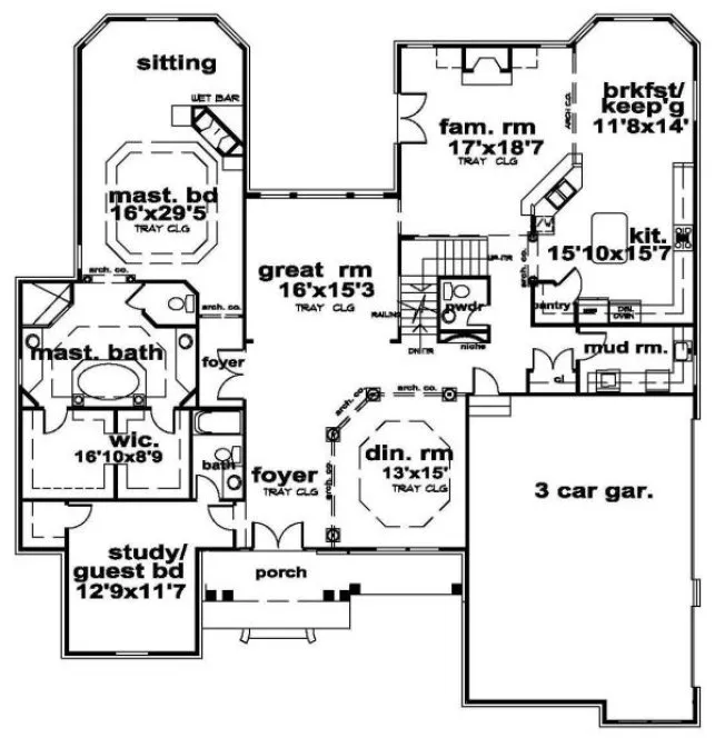Main Floor Plan for House Plan #398550