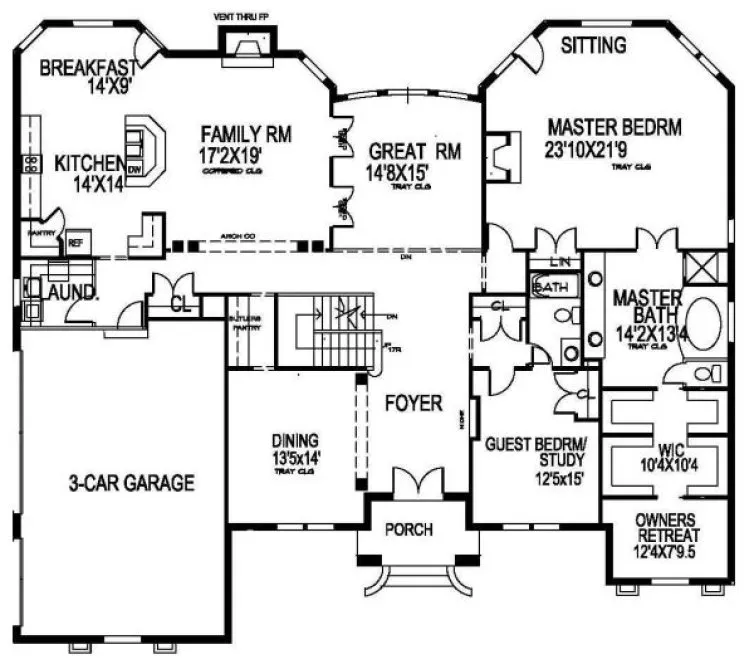 Main Floor Plan for House Plan #399550