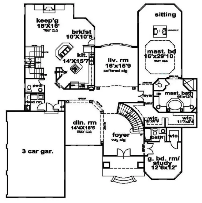 Main Floor Plan for House Plan #390650