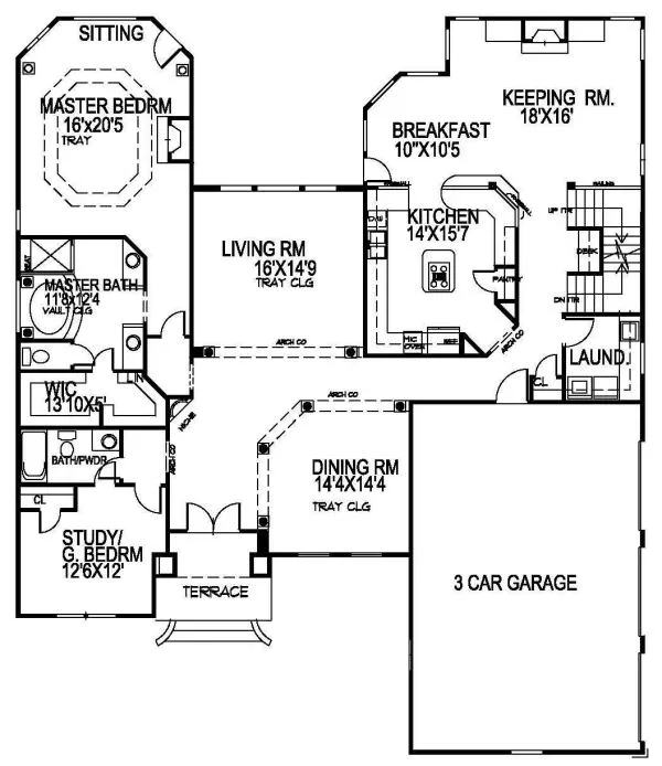 Main Floor Plan for House Plan #391650