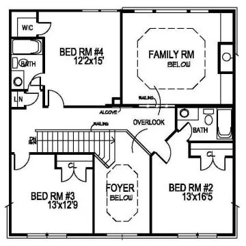 Second Floor Plan for House Plan #392650