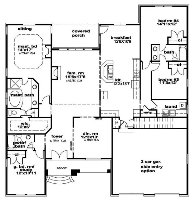 Main Floor Plan for House Plan #395650