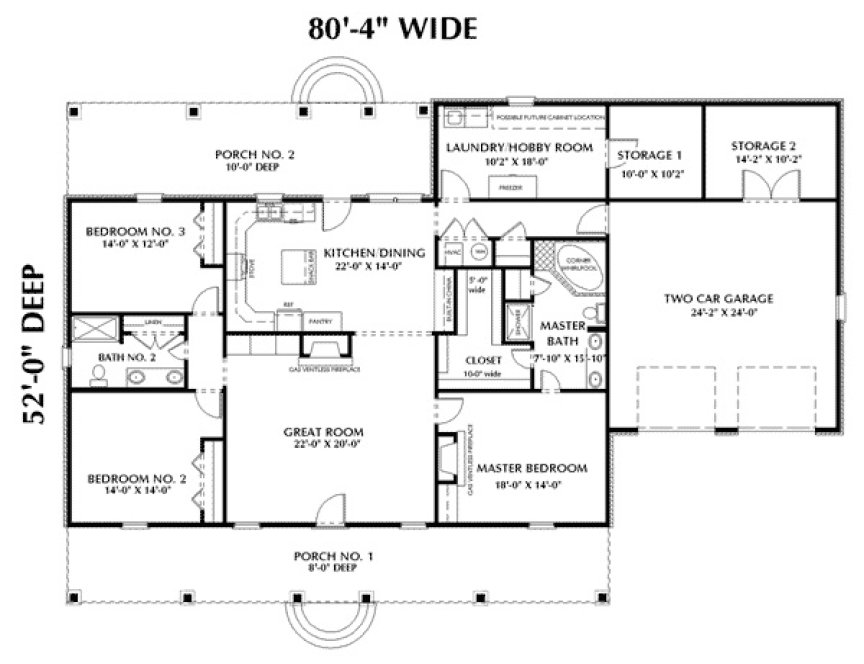 Main Floor Plan for House Plan #431902