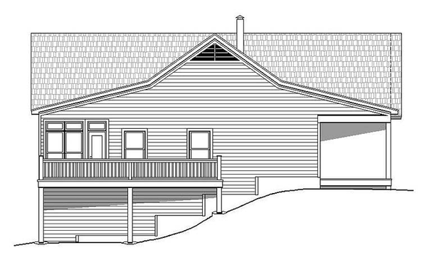 Left Elevation for House Plan #691002