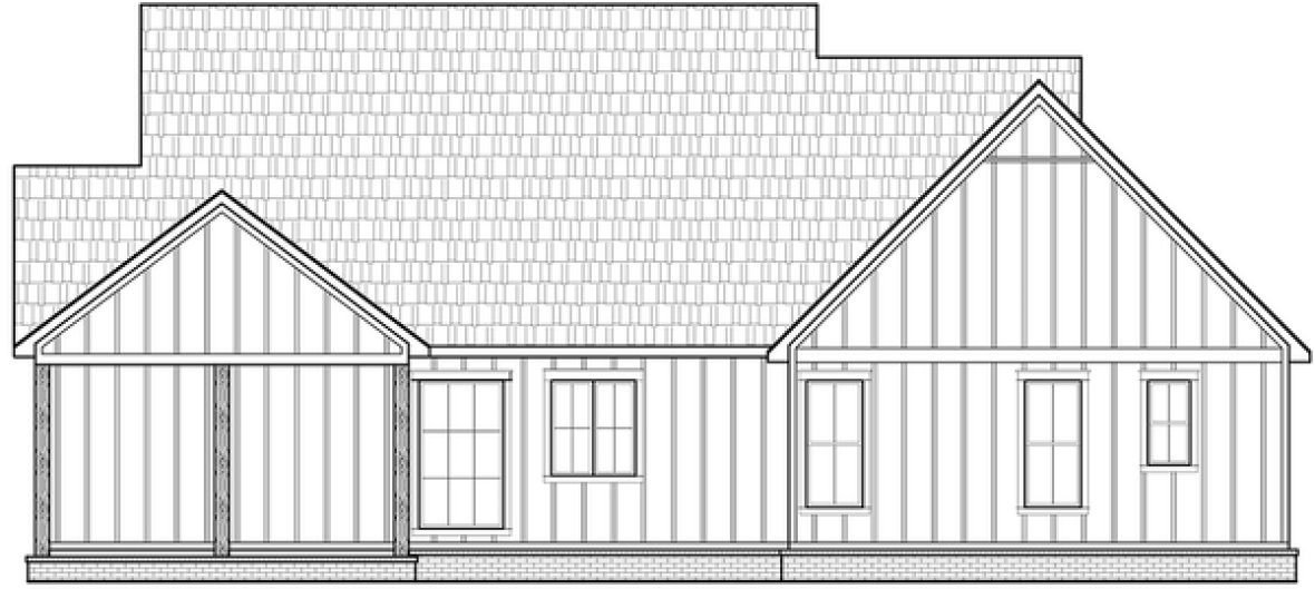 Rear Elevation for House Plan #903761