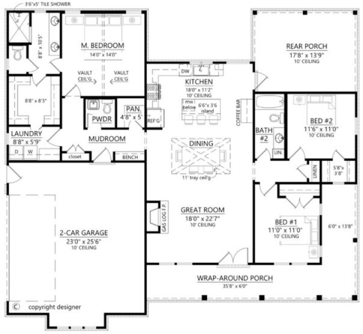 Main Floor Plan for House Plan #903761