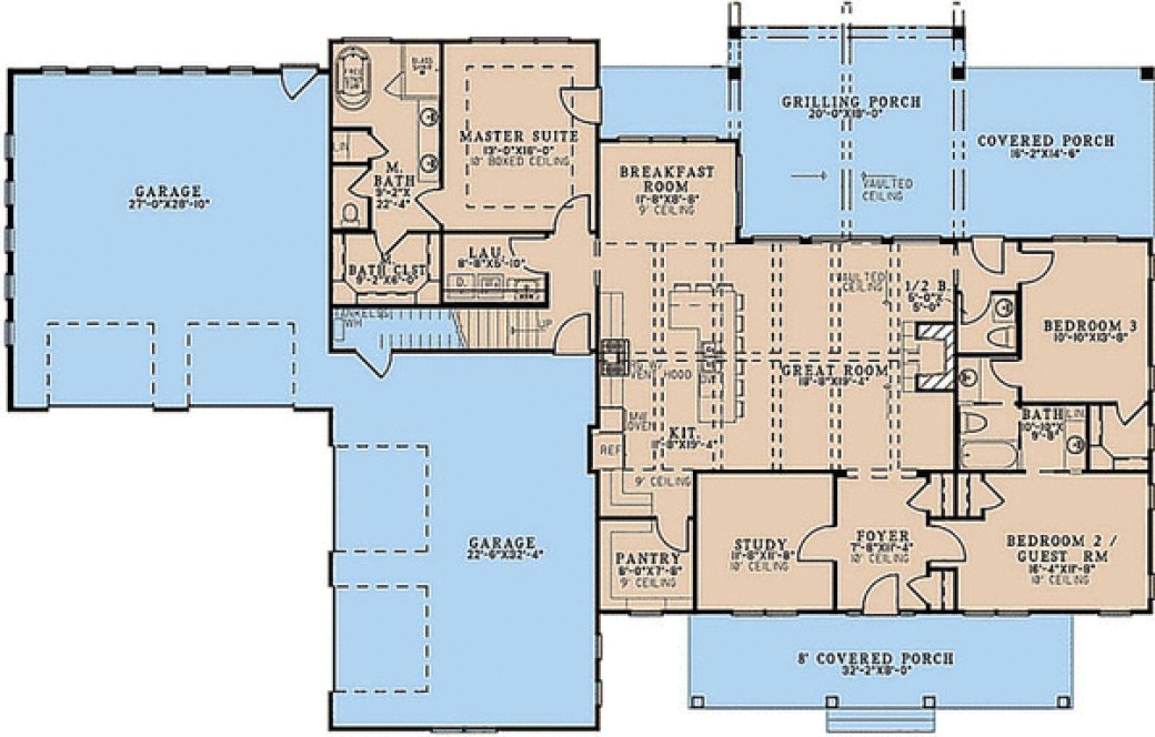 Main Floor Plan for House Plan #313712