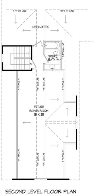Attic Plan for House Plan #690442