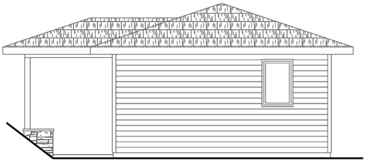 Rear Elevation for House Plan #340650