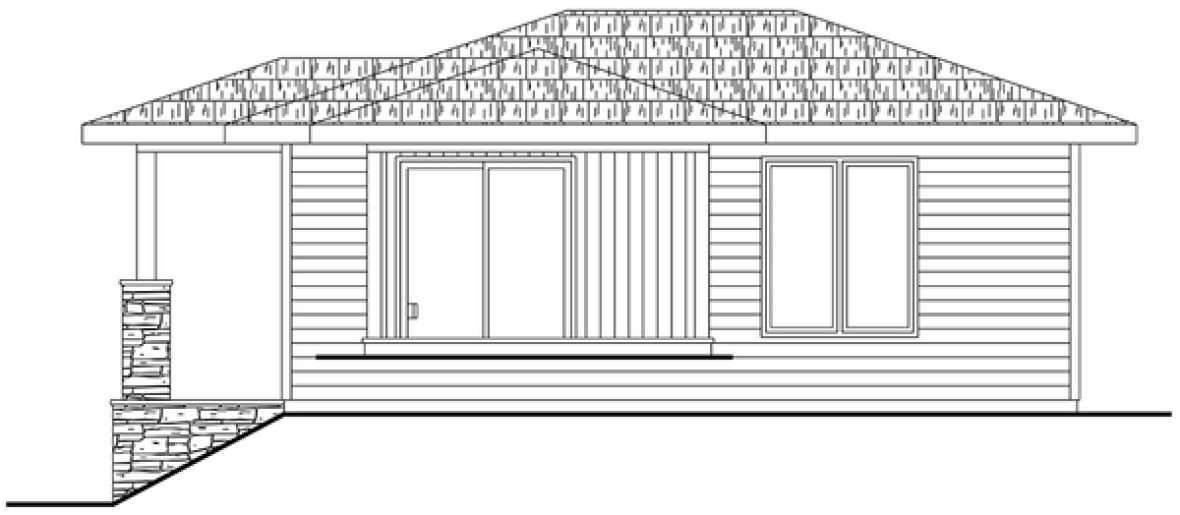 Right Elevation for House Plan #340650