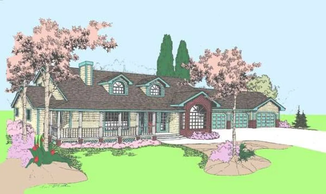 Full Rendering for House Plan #161233