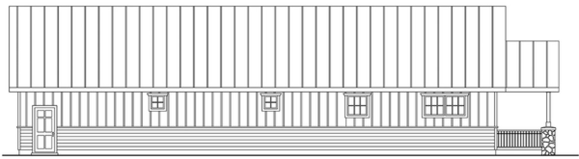 Left Elevation for House Plan #346372