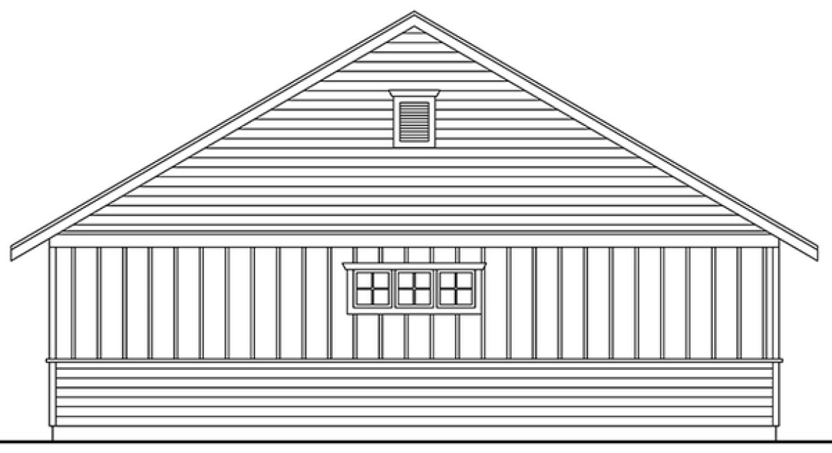 Rear Elevation for House Plan #346372
