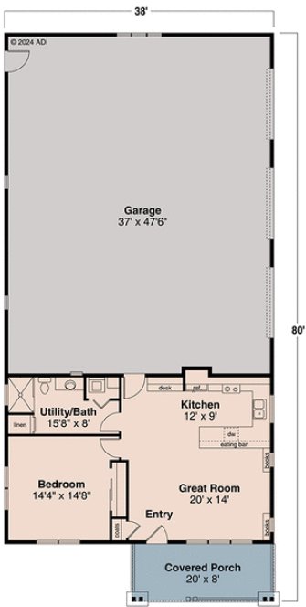 Main Floor Plan for House Plan #346372