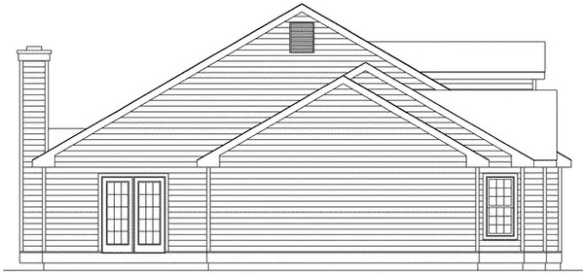Left Elevation for House Plan #632461