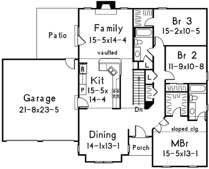 Main Floor Plan for House Plan #632461
