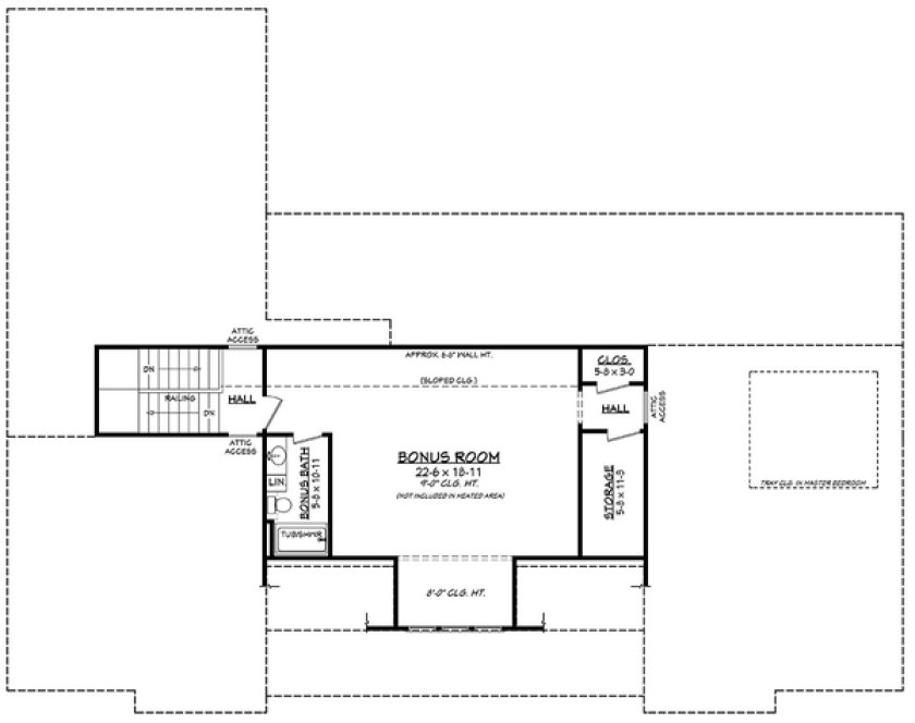 Attic Plan for House Plan #300952