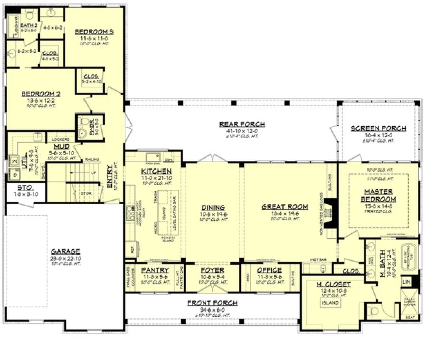 Main Floor Plan for House Plan #300952
