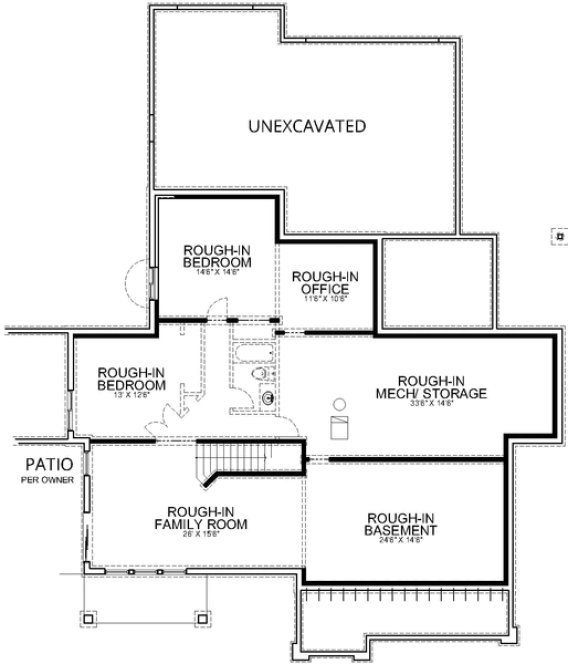 Basement Plan for House Plan #808512