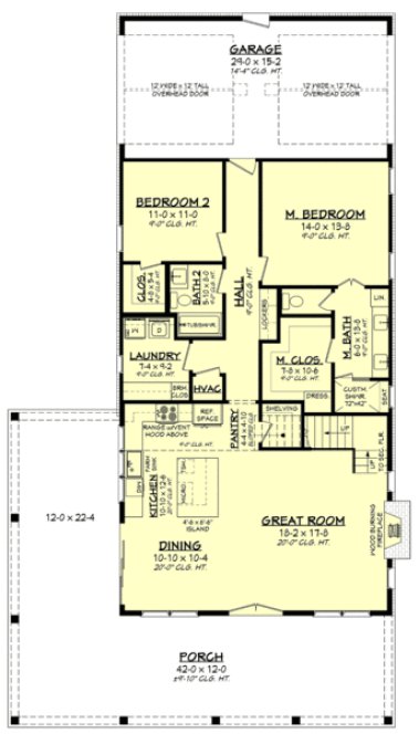 Main Floor Plan for House Plan #307142