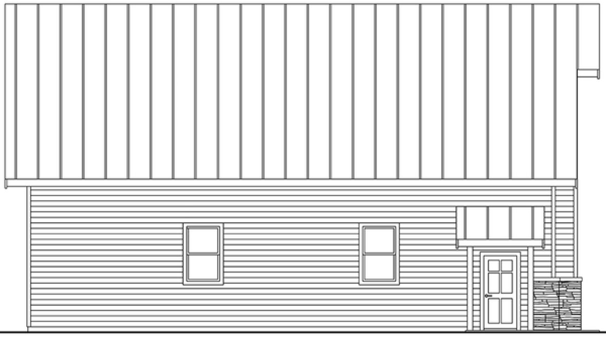 Left Elevation for House Plan #340813