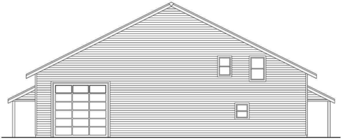 Rear Elevation for House Plan #340813