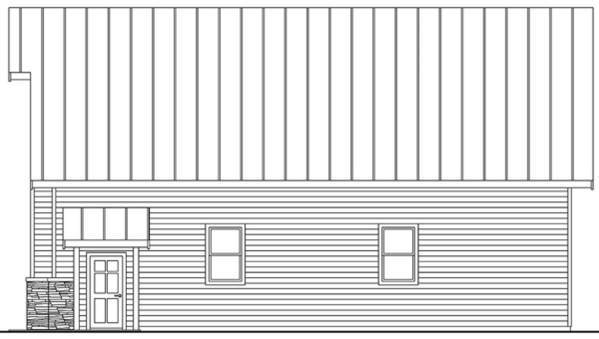 Right Elevation for House Plan #340813