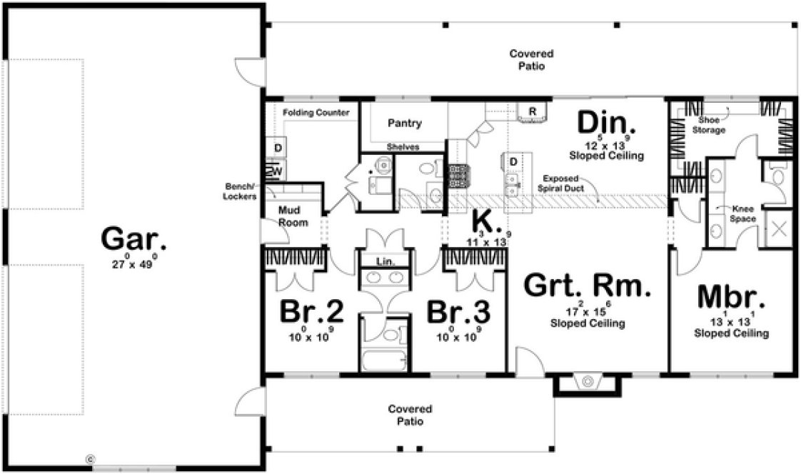 Main Floor Plan for House Plan #706071