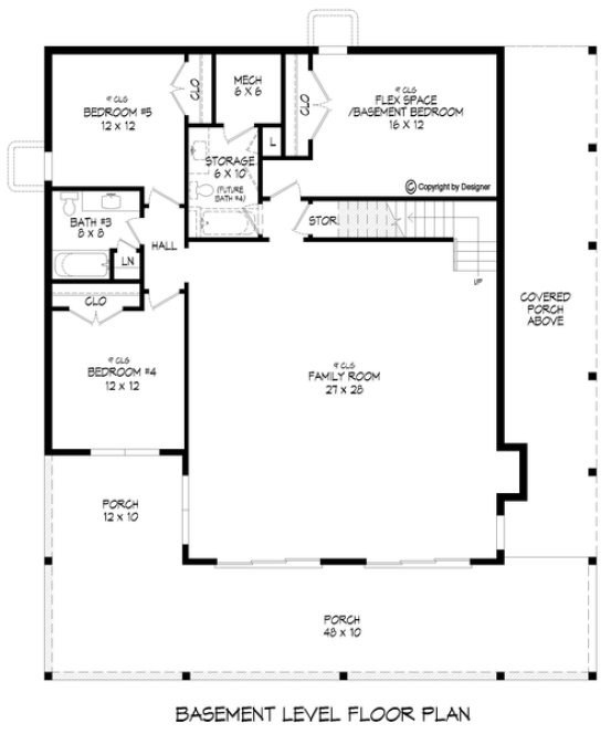 Basement Plan for House Plan #698604