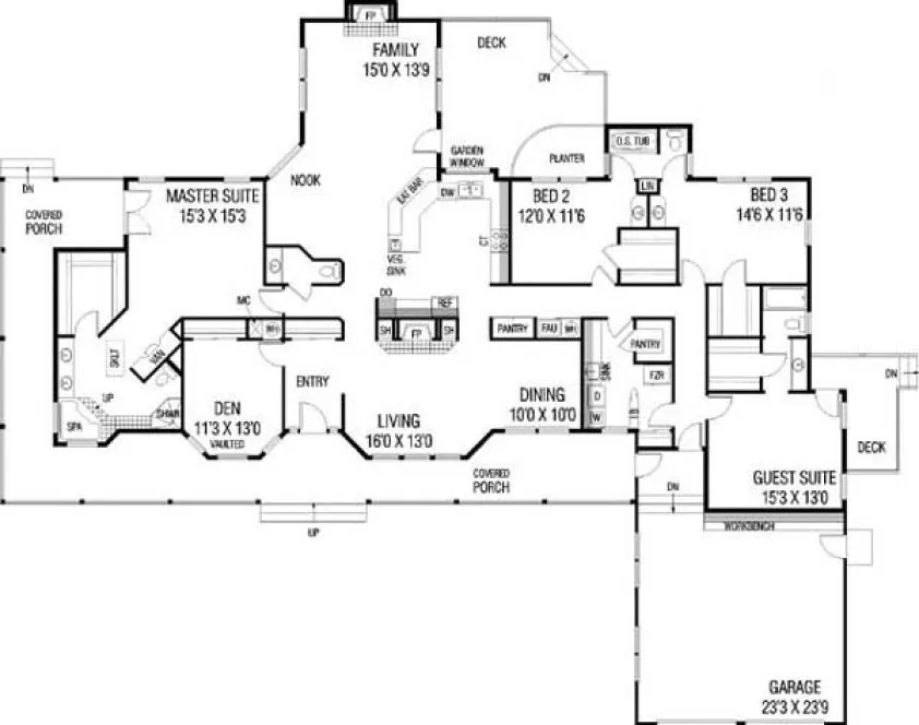 Main Floor Plan for House Plan #162123