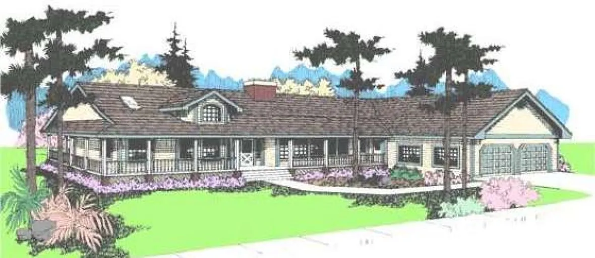 Full Rendering for House Plan #162123