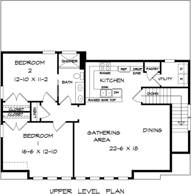 Second Floor Plan for House Plan #712142